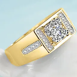 The Roadster Lifestyle Co Men American Diamond-Studded Adjustable Finger Ring-image-23