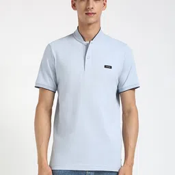 Calvin Klein Jeans Men Mandarin Collar Applique Slim Fit T-shirt-picture-53