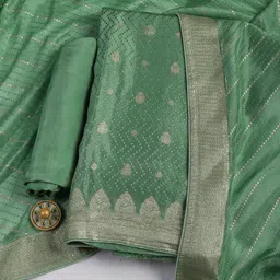 Meena Bazaar Floral Woven Design Zari Unstitched Dress Material-picture-27