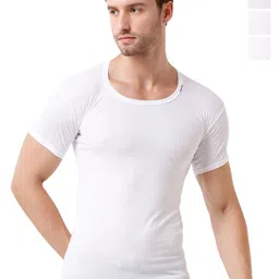 Rupa Frontline Pack Of 4 Half Sleeve Pure Cotton Vest Frontline--White-Vest-RNS-4-image-44