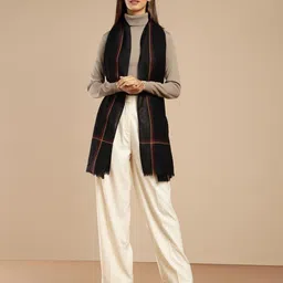 Fabindia Striped Fringed Border Woollen Shawl-picture-25