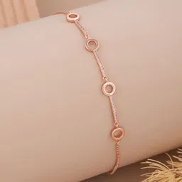 GC Jewelery Stainless Steel Rose Gold-Plated American Diamonds Studded Wraparound Bracelet-picture-36