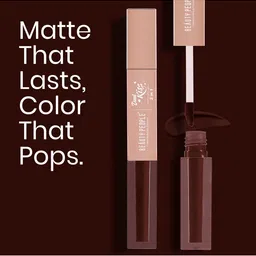 Beauty People Dual Kiss 2-In-1 Matte Liquid Lipstick- 3.8 g + 4 ml- Mocha Brown image 3