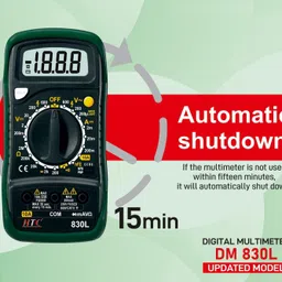 3ree 830L Digit Manual Multimeter with Backlight & Transistor ? Diode Test Digital Multimeter image 3