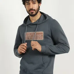 NOBERO Men Printed Hooded Sweatshirt image 4