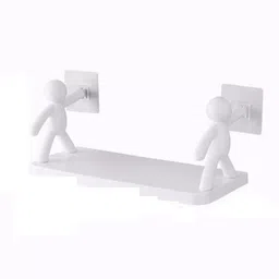 shreejee Self Adhesivecute Floating Shelves Wall Shelf for Home, Office & Kitchen X2.365 Plastic Wall Shelf image 2