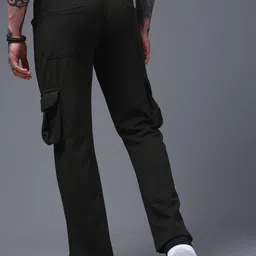 MADSTO Men Pack Of 2 Relaxed Fit Mid-Rise Cargo Track Pants image 2