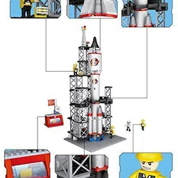 rvm toys Space Shuttle Rocket Launch Building Blocks Set 309Pcs Brick Toy image 2