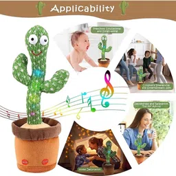 haulsale Dancing Cactus Plush Toys Sing,Dance and Record Electronic Toy403-picture-10