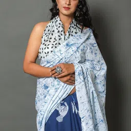 Vanedik Pure Cotton Bagru Saree image 2