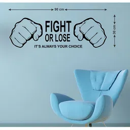 LANSTICK Black Printed Quotes Wall Sticker image 3