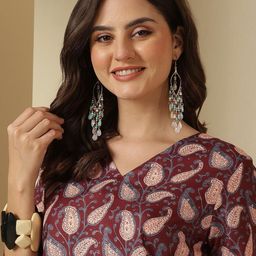 Anouk Rustic Ethnic Motifs Three-Quarter Sleeves Kurtis-picture-31