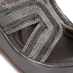 Catwalk Women Colourblocked Open Toe Wedge Mules Heel image 5