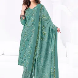 shree jeenmata collection Women Floral Printed Regular Pure Cotton Kurta with Trousers & With Dupatta-picture-17