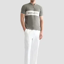 USPA Sport Men Typography Colourblocked High Neck T-shirt image 5