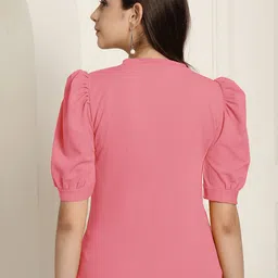 Tromko Women Pack Of 2 Puff Sleeve Peplum Top image 3