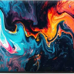 Flipkart SmartBuy Combo of Full Body Laptop Skin and Mouse Pad - Abstract Fluid Art No Residue Removable Self Adhesive Vinyl Reusable Laptop Skin Compatible for 15.6 inch image 2
