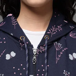 ewools Women Full Sleeve Printed Hooded Sweatshirt image 4