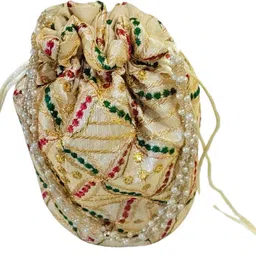 sahim fashion Women White, Green, Maroon Potli-picture-13