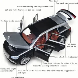 magicwand 1:24 Maybach GLS with Openable Doors,Pull Back Action,WORKING Lights & HORN image 3