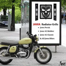 ranarc RADIATOR GRILL OR GUARD JAWA ALL MODELS BLACK Bike Radiator Guard image 4