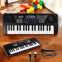 just97 37-Key Musical Piano Keyboard with Microphone Songs Recording for Kids_P262-picture-14