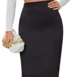 dream beauty fashion Women Solid Pencil Black Skirt-picture-28