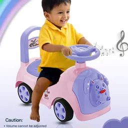 miss & chief Baby Bunny Rideon Car with Music, for kids 8months+, upto 20kg Rideons & Wagons Battery Operated Ride On image 5