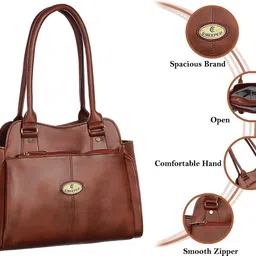 house of common Women Brown Shoulder Bag image 4