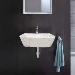 clayramic Premium Designer(2 In 1)Ceramic Washbasin With WastePipe & Coupling(M-Dd2-1005) (12x16x5)(M-DD2-Tap-1005) Wall Hung Basin-picture-30