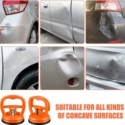 uspot 2 Pack Dent Puller Tool Kit Car Body Dent Remover w Suction Cup & Handle Lifter Lever Tool image 5