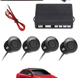 msnp Black Waterproof Parking Sesnor With Led Display For Vehicle-215 Universal Black 4pcs Reverse Parking Safety Sensor For Car-215 Parking Sensor image 1