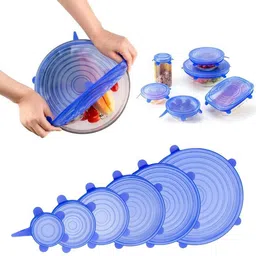 froxell store Silicone Lid Set for containers, Fruits Stretchable Lid Cover 6 Pc Multicolor K1 2.56 inch, 3.74 inch, 4.53 inch, 5.71 inch, 6.5 inch, 8.07 inch Lid Set, Pack of 6-picture-34