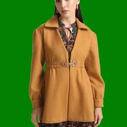 kazo Felt Solid Coat For Women image 1