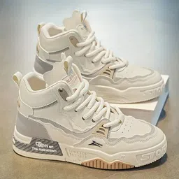 zixer Men's Premium Pastel Pops Stylish Ankle Casual Shoes For Men Sneakers For Men High Tops For Men-picture-16