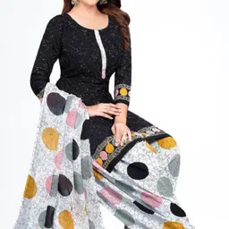 eddika Unstitched Crepe Salwar Suit Material Printed image 2
