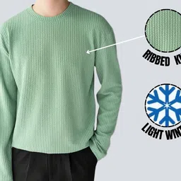 try this Men Full Sleeve Solid Sweatshirt image 3