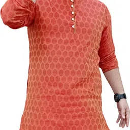 sydney heights Men Self Design Jacquard Straight Kurta-picture-16