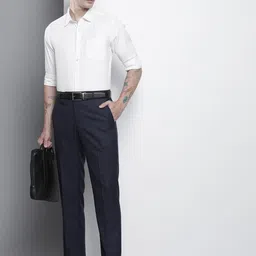 the indian garage co. Men Slim Fit Solid Spread Collar Formal Shirt-picture-11