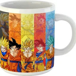 jbn Evolution of Goku - Kakarot | White Ceramic with Handle | Dragon Ball Z Special, 350ml Ceramic Coffee Mug-picture-12