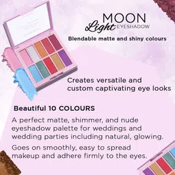 Seven Seas Moon Light 10 Pigmented Colors Eyeshadow Palette 24.4g - Skin 102 image 5