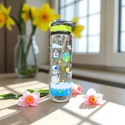 shiva treade Space Theme Motivational BPA Free Leak Proof Kids & Adults | Healthy Material 1000 ml image 3