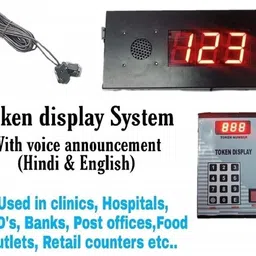 swaggers Token Display System with Hindi & English Voice Calling Indian Token Display Machine with Voice Hindi & English Language Indoor PA System-picture-31