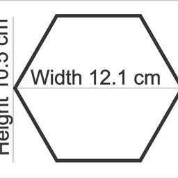 wall1ders 10.5 cm 28 Hexagon Silver 3D Acrylic Mirror Wall Sticker for Home & Office Self Adhesive Sticker image 2