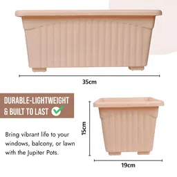 Kuber Industries Pink & Peach-Colored 6 Pieces Marble Planters image 4