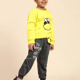 Ameeha Kids Printed Fleece Sweatshirt With Joggers image 2