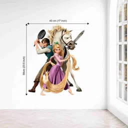 skyolla 59 cm Rapunzel Wall Sticker – Self Adhesive Vinyl Décor for Kids’ Room, Nursery Room Self Adhesive Sticker image 2