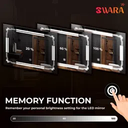 sahaj plasto Led mirror for bathroom Elevate Your Decor with 3 colour led light 18x24 Inch Bathroom Mirror image 4