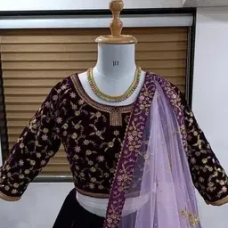 pd cloth villa Embroidered Semi Stitched Lehenga Choli image 4