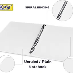 kpsi SPIRAL NOTEBOOK A4 Notebook UNRULED 150 Pages image 2